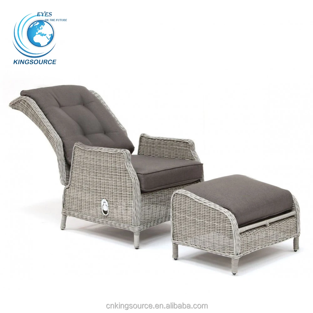 
2018 Trade Assurance Classic Rattan Garden Reclining Chair with Footrest 