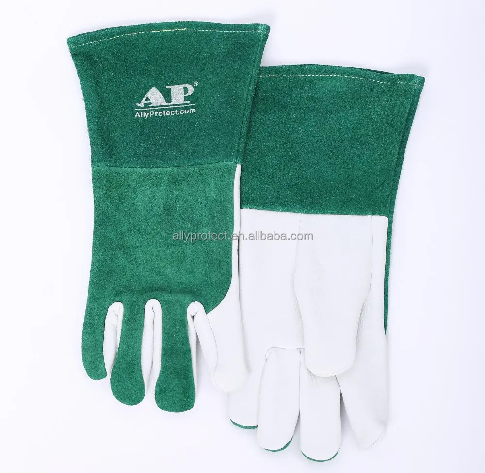 AP-2288 перчатки из оленьей кожи и спилковой воловьей кожи для сварки TIG