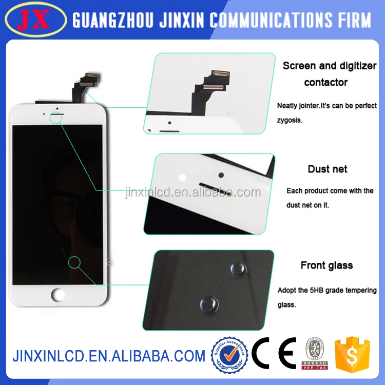 Оптовая запасные части оригинальный жк дигитайзер дисплей для iphone 6