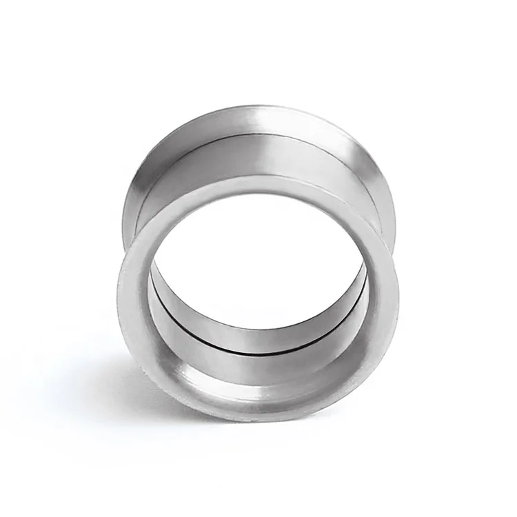 High Polish Single Flared Titanium Ear Flesh Tunnel Plug Piercing