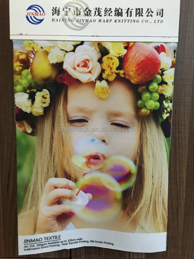
Digital printing sublimation/UV/LATEX printing 100 PCT display fabric with stretch good elasticity 