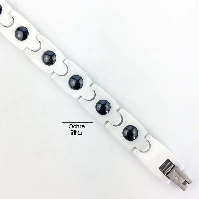 9098  health stainless steel germanium bracelet with germanium ions and ochre box packaging , OEM logo acceptance