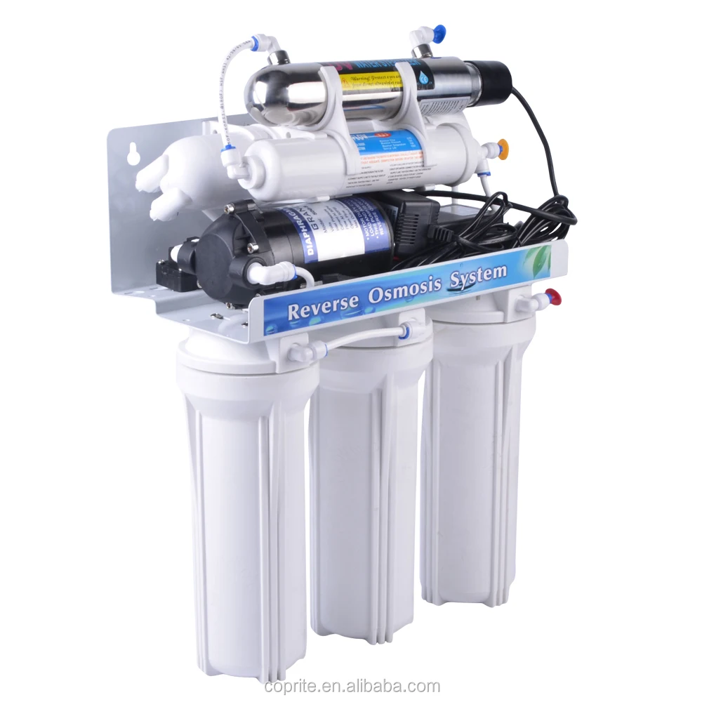 
7 stage 10 inch housing auto flush Reverse Osmosis water filter system for home use 
