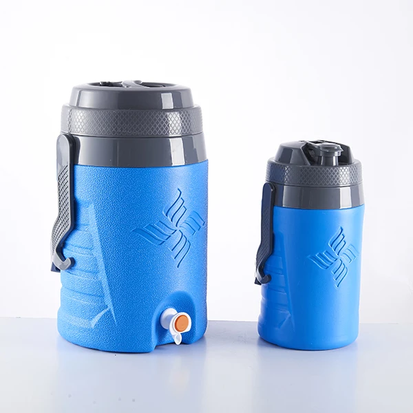 New design cooler container with faucet and sports kettle