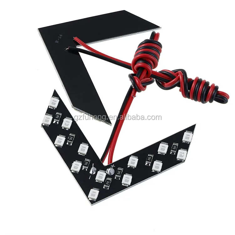 
Car styling 14 SMD LED Arrow Panel Light Car Side Mirror Turn Signal Car Rear View Mirror Indicator Light 