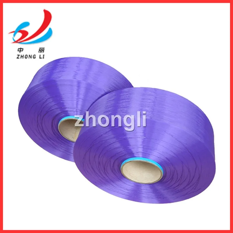 dope dyed poy color 100% polyester yarn (75D-600D) manufacturing