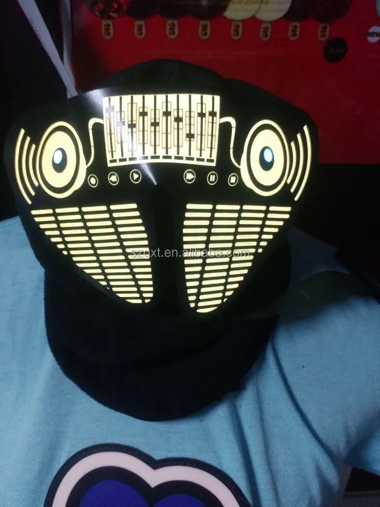 el glowing mask,glowing feather party mask,el wire craft