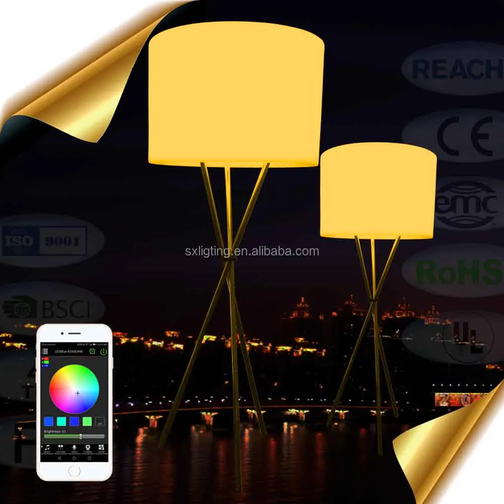 
LED Color Changed Floor Lamp remote control by mobile APP / mobile APP controlled LED Floor Lamp 
