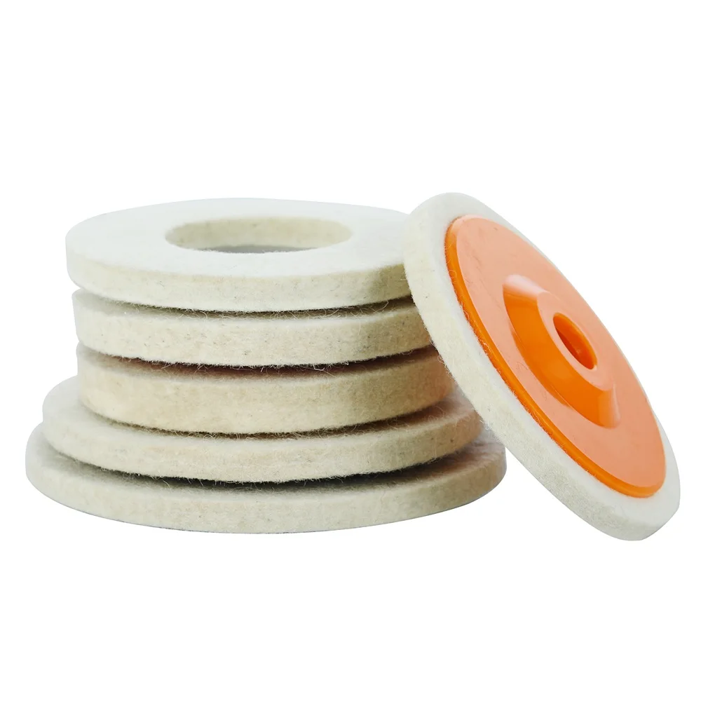 4 - inch Wool Disc  angular felt wheel felt disc wool wheel  for polishing glass,stone,jewelry,wood,metal