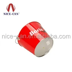 
Galvanized Custom Metal Buckets Tinplate Ice Bucket Beer Tin Cooler 