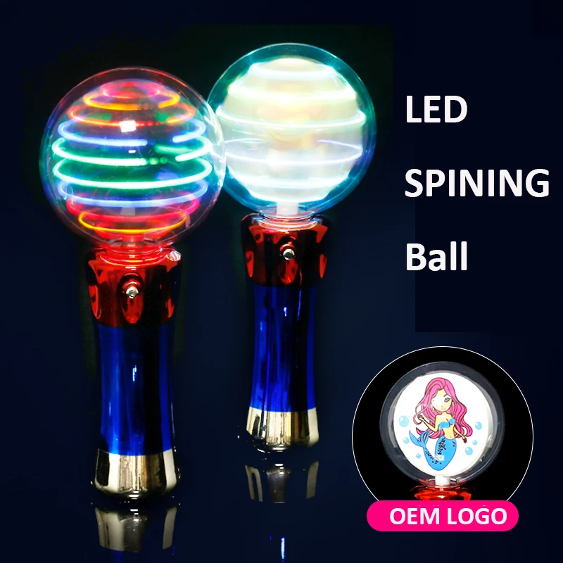 LED Flashing Spinning Wand Ball Stick for Amusement Park Toys  2019 Christmas Party Supply New Product LED Spinning Ball Stick