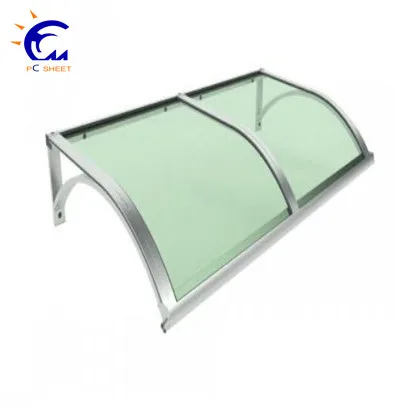 Factory Direct Sale Awning Fitting Polycarbonate Glass Front Door Canopy