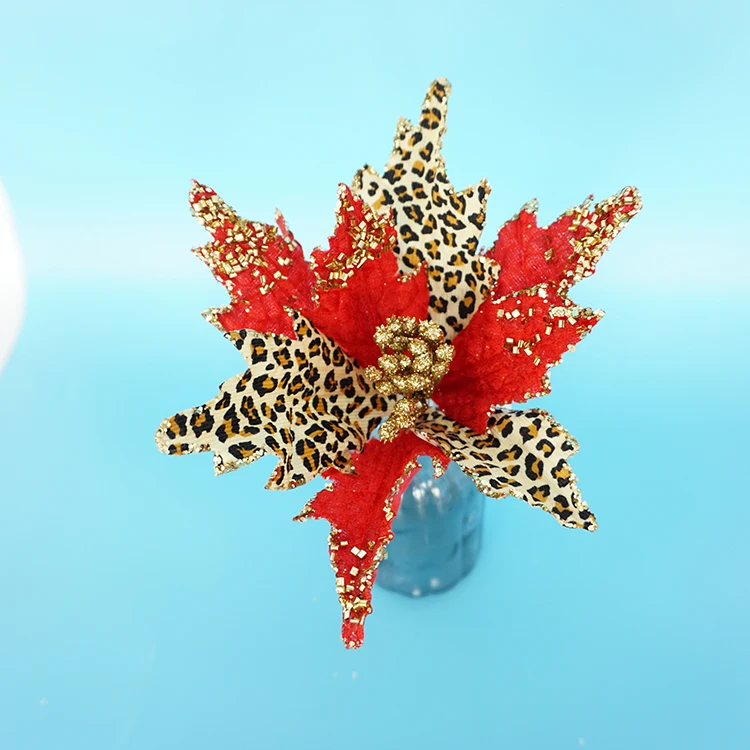 christmas decoration christmas flower ornaments wholesale artificial poinsettia flowers