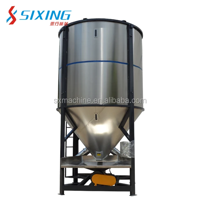 Power-saving type vertical type plastic pellets Material blender silo mixing machine