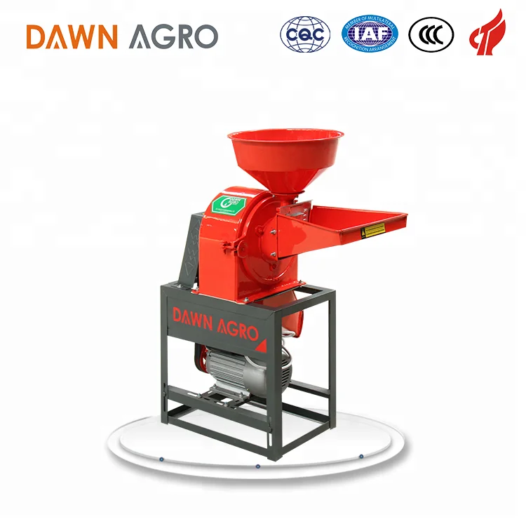 DAWN AGRO Home Use Wheat Flour Mill Corn Milling Machine Disc Mill Pulverizer Grain Grinder Machinery Grinding Spice