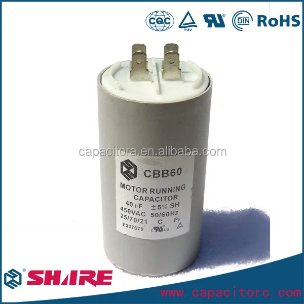 CBB60 Двигатель ПЕРЕМЕННОГО ТОКА 50 Гц/60 Гц Пленочный Конденсатор Водяного Насоса Конденсатора