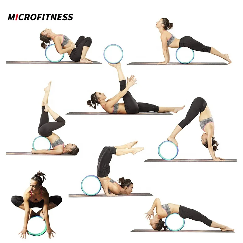 Custom Logo High Density TPE Comfortable Yoga Wheel Roller Back Wheel Customized Unisex Yoga Fitness Universal 1.1-1.3kg 33*13cm