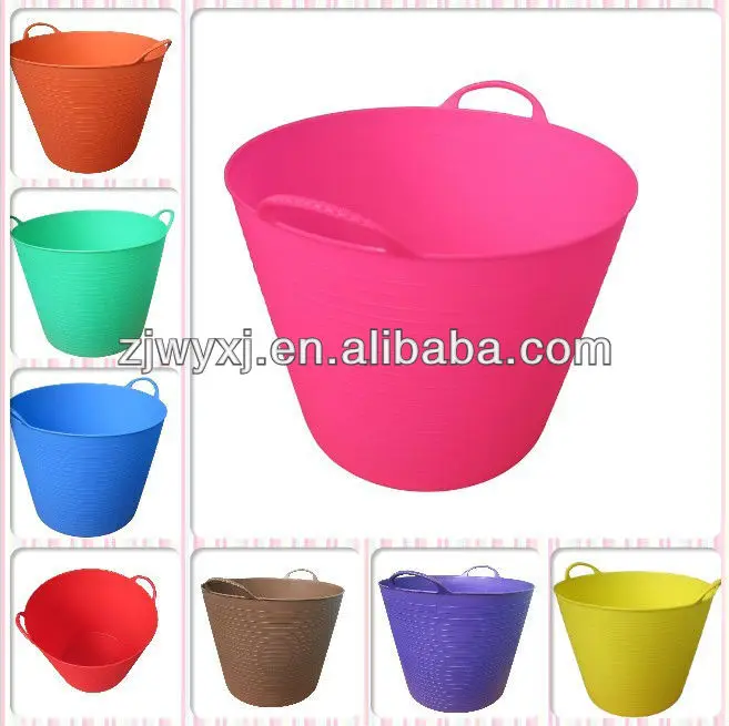 Flexible plastic buckets,large plastic basin,Plastic shopping basket,REACH