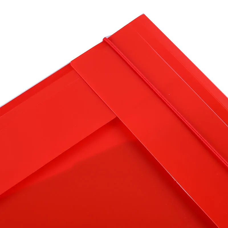 Solid A4 plastic pp file folder with elastic band closure