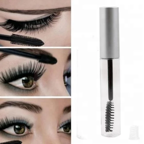 10ml Empty Eyeliner Packaging Vials Clear Body Cap Aluminium Gel Eyeliner Packaging Brush Clear Mascara Tube