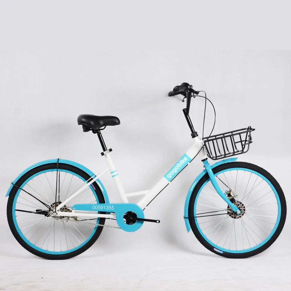 
Tianjin manufacturer steel frame fork 24 inch mobike style bicycle tracking system 