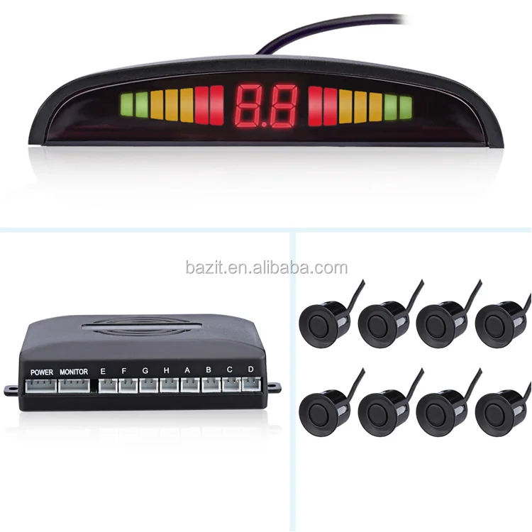  Цифровая камера помощь при движении задним ходом портативный датчик парковки автомобиля с 8 датчиками