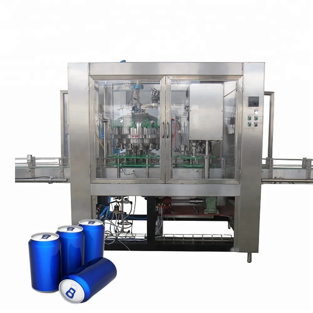 
Full automatic sealing line carbonated beverage soda soft drink aluminum pop tin Can filling machine 