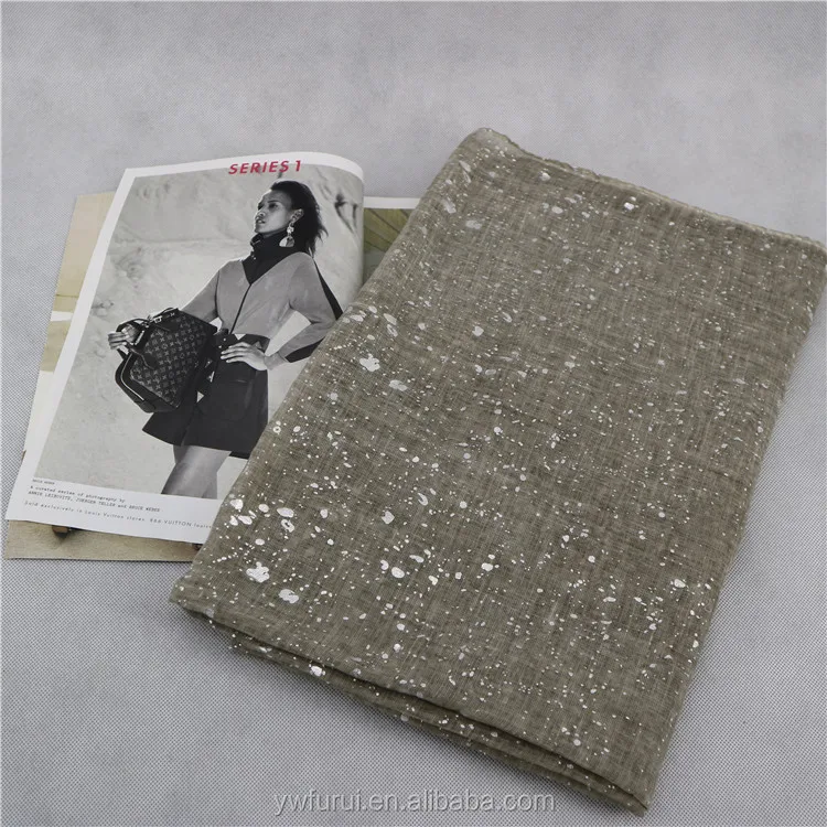 New Style Muslim Glitter Tie Dye Shimmer Scarf Long Shawl Hijab For Women Shinny Cotton Viscose Scarves