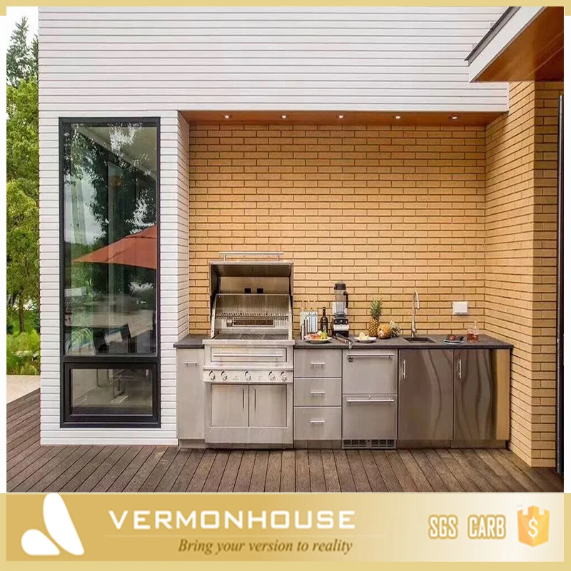 2021 Hangzhou Vermont Modern Design Stainless Steel Outdoor Kitchen Cabinet