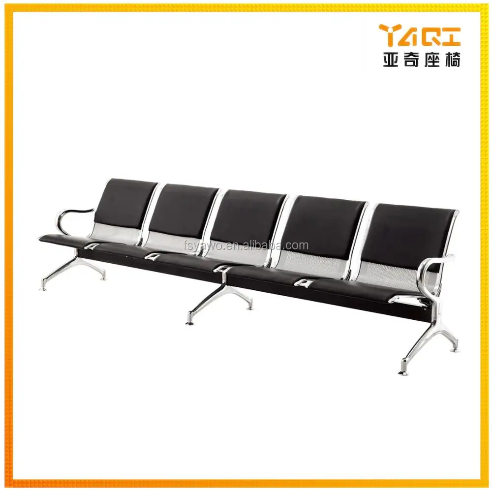 Factory direct sales Hot sale furniture public waiting area metal five seater passenger chairs with arms YA-23