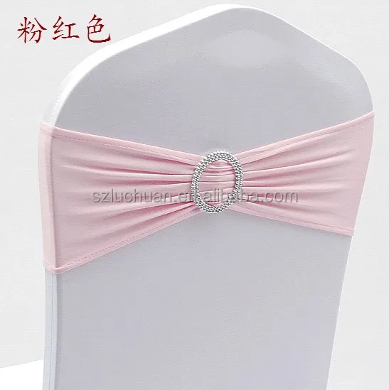 Оптовая продажа, свадебный банкет, недорогой стул из спандекса розового цвета с поясом