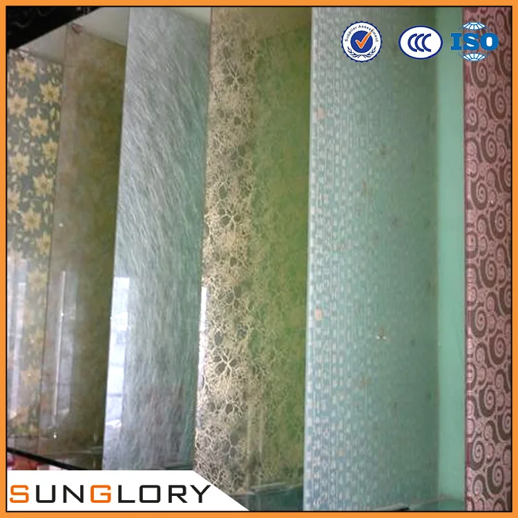6+6mm Tempered Laminated Texture Glass , Decorative Glass Panels