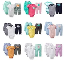 Original Carters Baby Boys Girls Clothings Sets, Carters Baby Models (Bodysuits+Pants)3pcs Set, There are gifts in Stock