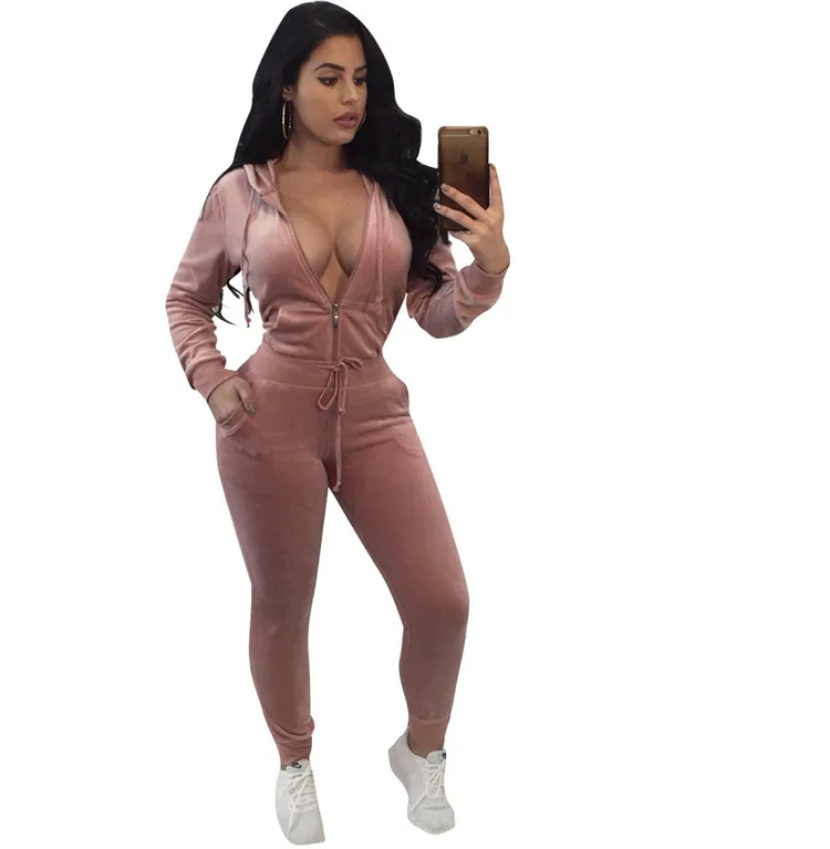 2021 New Stylish Custom Logo Tracksuit Crop Tops Sweatshirt and Jogging Sweatsuit 2 Piece Set Women Velvet Tracksuits for