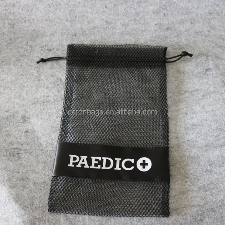 custom hot sale small mesh net drawstring bag travel storage pouch