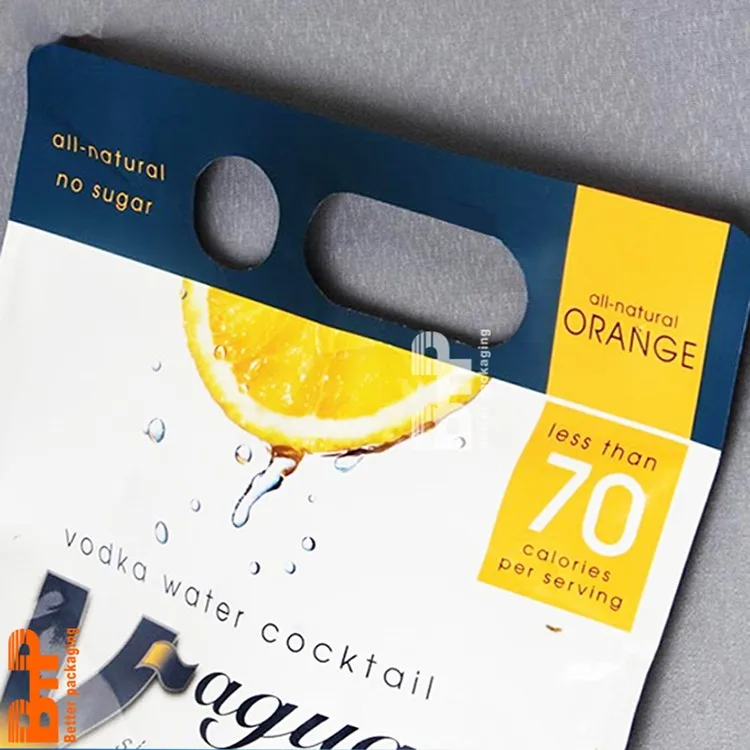 1.5 Liter Liquid Packaging Bag with Vitop Valve Stand up Pouch for Juice Wine Water Package with Handles