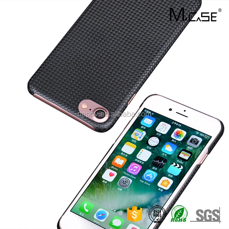 Лучшая Цена Пользовательские Жесткий Защитный Равнине Углеродного Волокна Сотовый Телефон Случае Для iphone 7