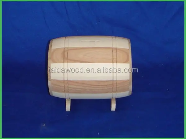 A fine wooden piggy bank