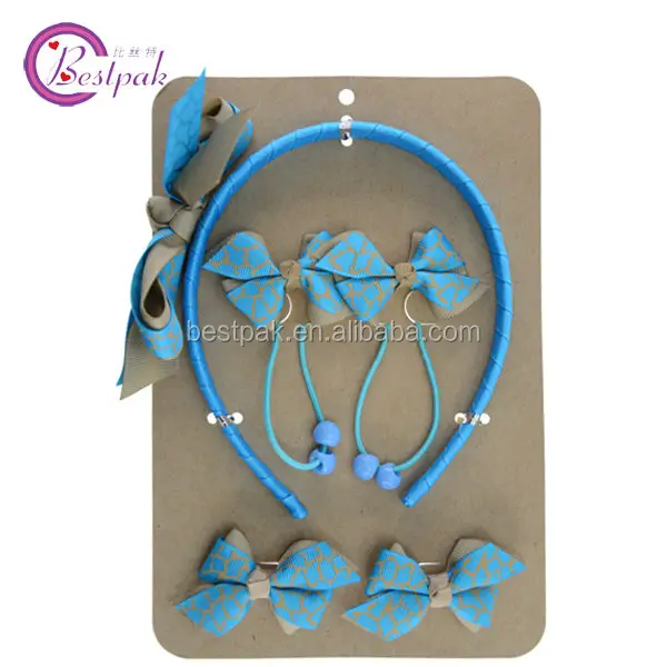animal grain printing ribbon bow hair accessories