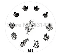 2015 new A Series A35 Nail Art Polish DIY Stamping Plates Image Templates Nail Stamp Stencil