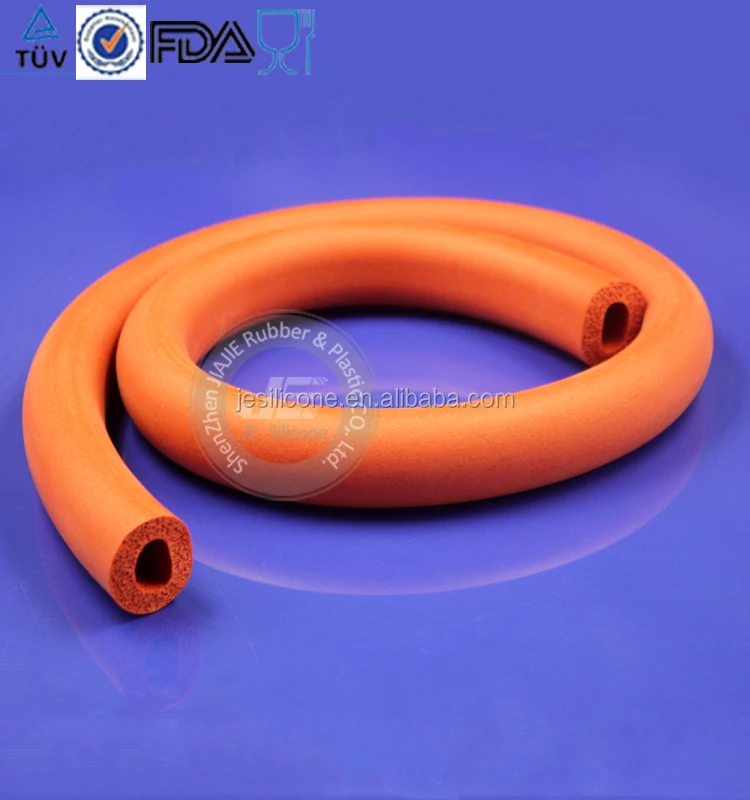 Durable high temperature resistance 1mm silicone rubber foam hose tubing