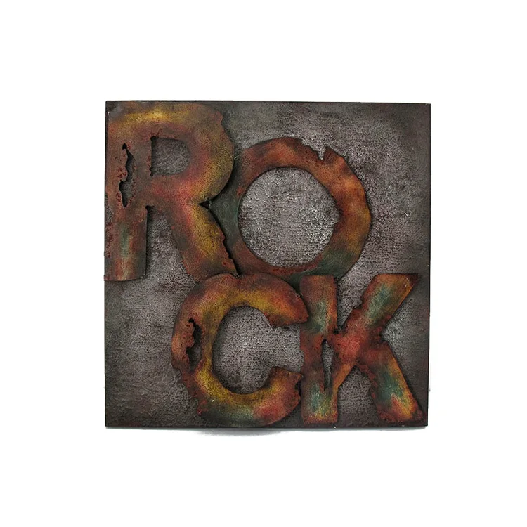 
Black rusted metal cool abstract outdoor wall art murals 