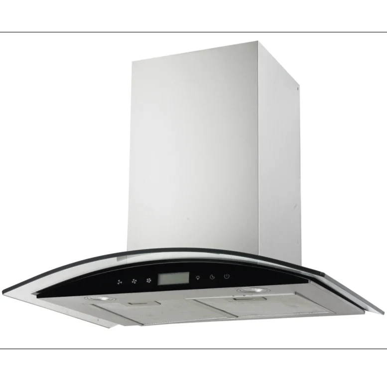stainless steel touch control commercial kitchen range hood