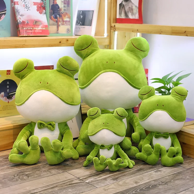 plush frog green toy stuffed animal pillow
