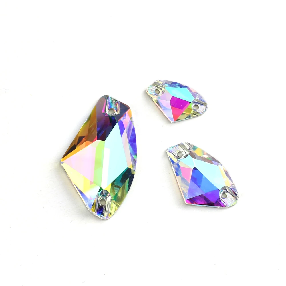 Galactic shape ab color crystal rhinestones sew on clothes