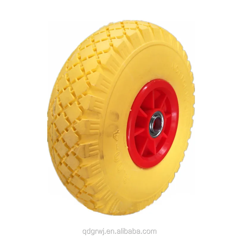 3.00-4 полиуретановой пеной колесо с пластиковым ободом для тележки go kart машинок