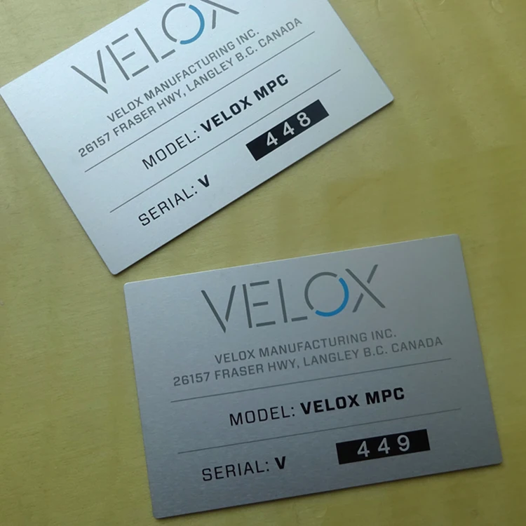 
Silkscreen Printing Aluminum Label for machine 