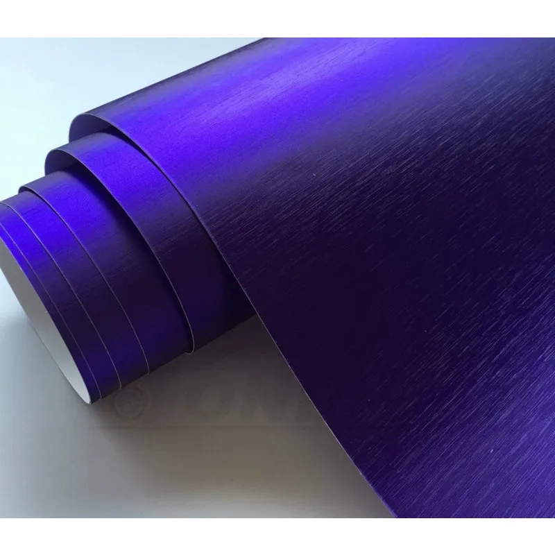 Annhao Premium Grey Color Removable Glue Brushed Matte Chrome Vinyl Car Wrap