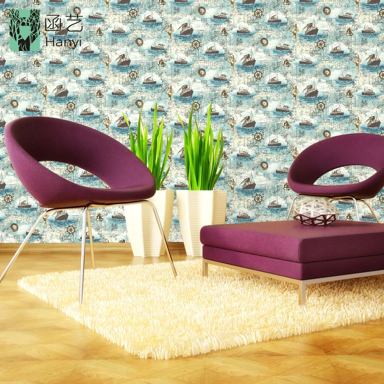 Eco-friendly pvc vinyl beautiful flower wallpaper designs simple islamic wallpaper