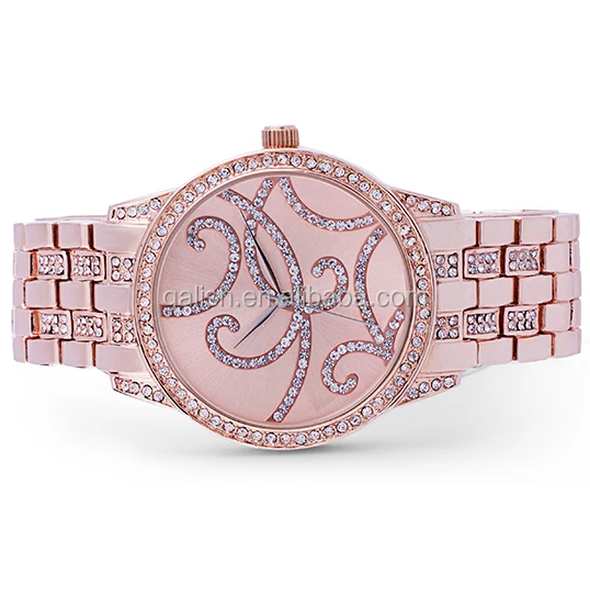 alibaba hot selling rose gold band good quality watch women